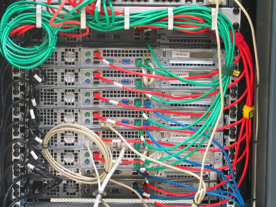 Détail de baie dans le datacenter